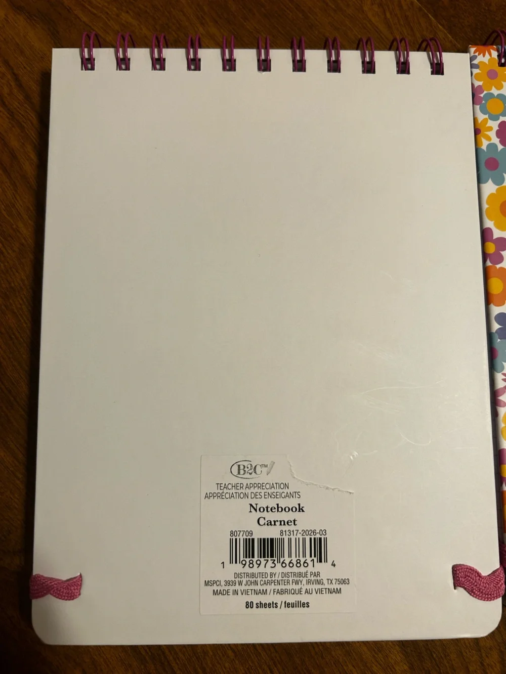 Small Steps Every Day Floral Spiral Notebook 80 Sheets 807709